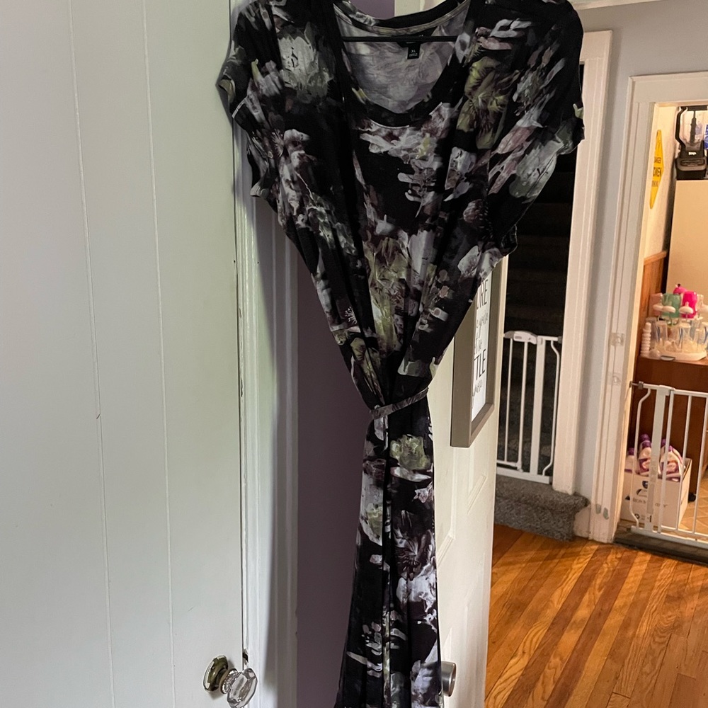 Floral Dress with Belt by Simply Vera Wang